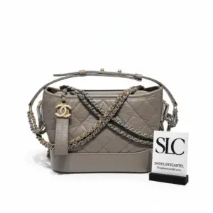 Aged Calfskin Quilted Small Hobo Shoulder Bag A91810