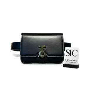 Belted Leather Crossbody Bag with Monogram Clasp 80122041