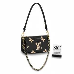 Bicolor Monogram Crossbody Multi Pochette Shoulder Bag M45777