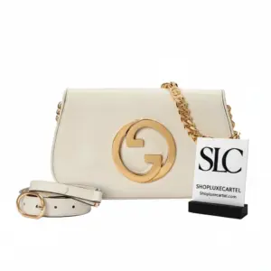 Blondie Round Interlocking G Leather Shoulder Bag 699268