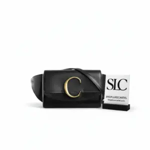 C-Logo Plaque Leather Convertible Waist Fanny Pack S195