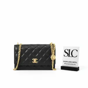 Camellia Quilted Lambskin Leather Wallet On Chain Bag AP3297