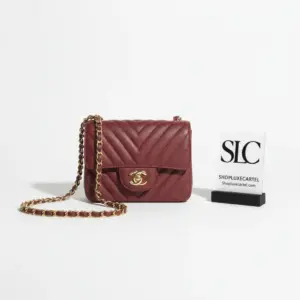 Chevron Quilted Caviar Leather Classic Shoulder Flap Bag 1115