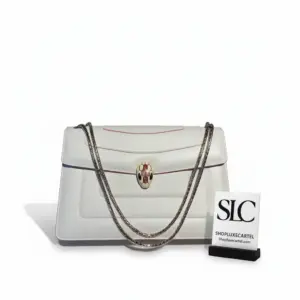Classic Flap Shoulder Bag with Serpent Head Clasp 35106
