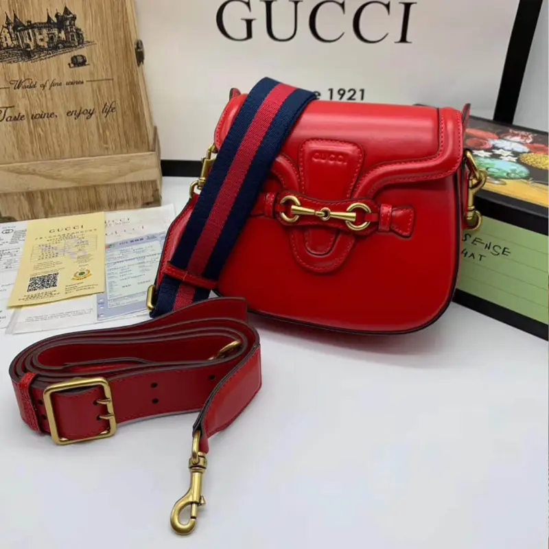 Classic-Lady-Web-Shoulder-Bag-in-Calfskin-Leather-384821-Red-Classic-Lady-Web-Shoulder-Bag-in-Calfskin-Leather-384821-Red-1.webp