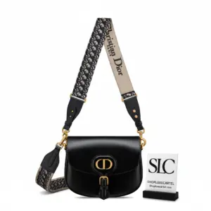 Classic Large Bobby Flap Shoulder Bag in Box Calfskin M9320