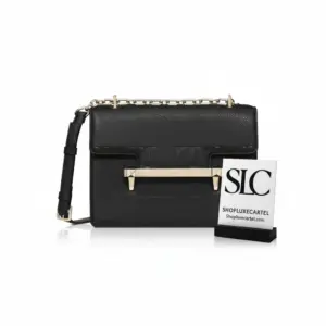 Classic Leather Uptown Medium Shoulder Bag with V-Logo 9411V