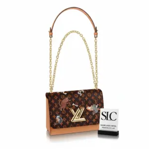Classic Monogram Canvas Twist Lock Shoulder Bag MM M44408