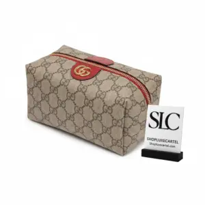 Classic Monogram Print Travel Toiletry Pouch Cosmetic Case 548393
