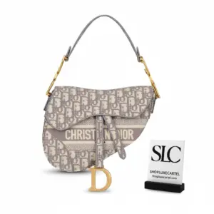 Classic Oblique Monogram Print Flap Saddle Shoulder Bag M0446