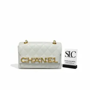 Classic Quilted Leather Front Logo Small Flap Bag AS1490