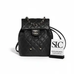 Classic Quilted Small Backpack in Grained Calfskin Leather AS4058