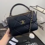 Classic-Quilted-Small-Flap-Bag-With-Top-Handle-A92236-Black-Classic-Quilted-Small-Flap-Bag-With-Top-Handle-A92236-Black-1.webp