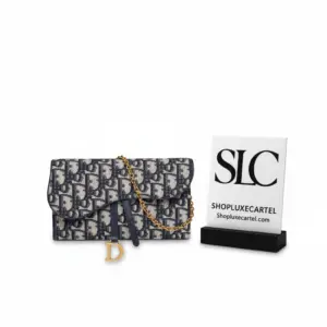 Classic Saddle Long Wallet Crossbody Chain Clutch Bag S5614