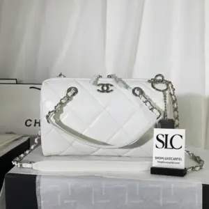 Classic Small Bowling Style Top Handle Bag in Calfskin AS1321