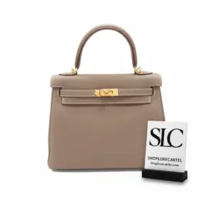 Classic Structured Top Handle Shoulder Bag 25 in Togo Leather