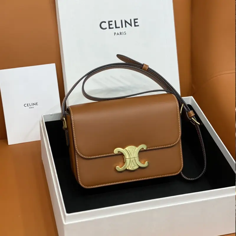Classic-Teen-Triomphe-Shoulder-Bag-In-Shiny-Calfskin-188423-Tan-Classic-Teen-Triomphe-Shoulder-Bag-In-Shiny-Calfskin-188423-Tan-3.webp