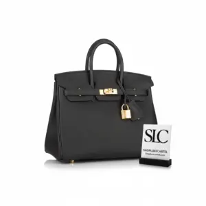 Classic Top Handle Satchel in Togo Leather Gold Hardware