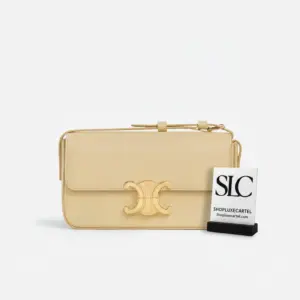 Classic Triomphe Flap Shoulder Bag in Shiny Calfskin 194143