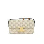 Classic-Triomphe-Monogram-Print-Shoulder-Bag-with-Calfskin-194142-White-Classic-Triomphe-Monogram-Print-Shoulder-Bag-with-Calfskin-194142-White-1.webp