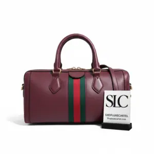 Classic Web Stripe Ophidia Medium Boston Top Handle Bag 524532