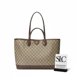 Classic Web Stripe Ophidia Medium Canvas Tote Bag 739730