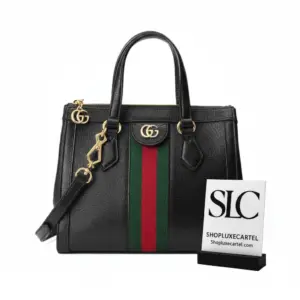Classic Web Stripe Ophidia Small Top Handle Bag 547551