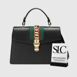 Classic Web Stripe Sylvie Medium Top Handle Shoulder Bag 431665