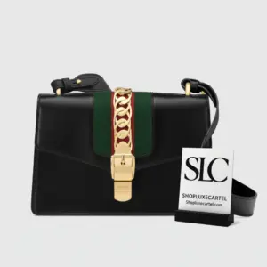 Classic Web Stripe Sylvie Small Top Handle Shoulder Bag 421882