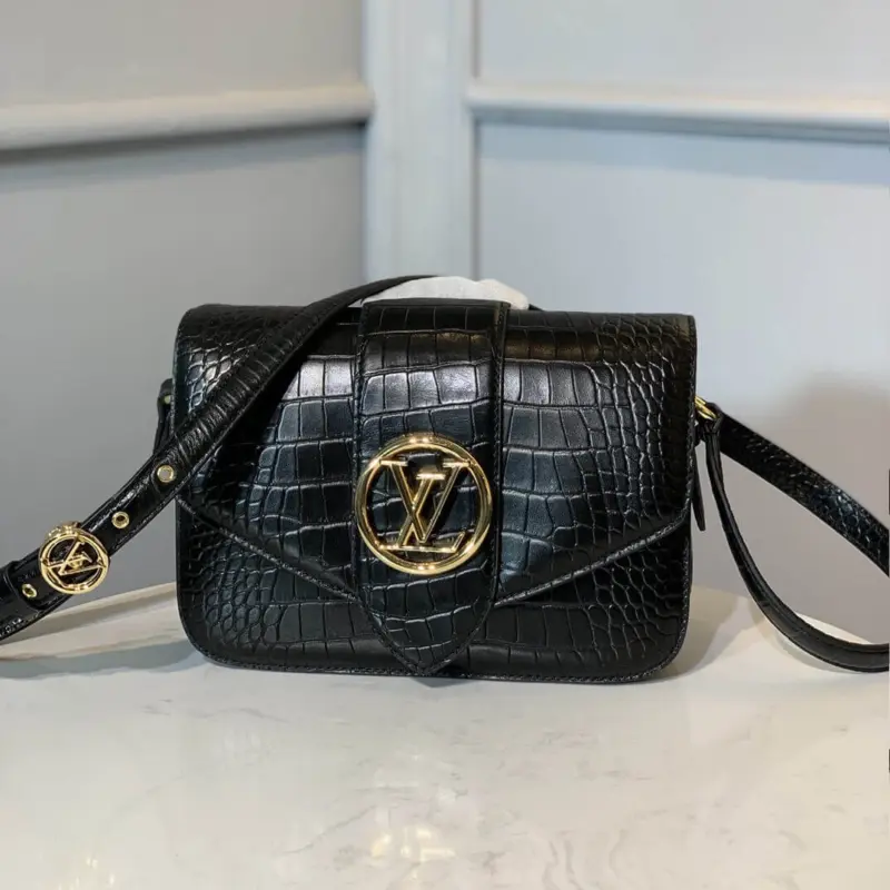 Croc-Effect-Pont-9-Leather-Flap-Shoulder-Bag-M55950-Black-Croc-Effect-Pont-9-Leather-Flap-Shoulder-Bag-M55950-Black-1.webp