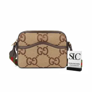Crossbody Messenger Bag with Jumbo Monogram Print Canvas 675891