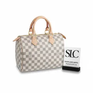Damier Azur Canvas Speedy 25 Top Handle Boston Bag N41371