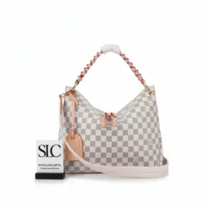 Damier Azur Print Beaubourg Hobo Shoulder Bag MM N40343