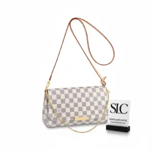 Damier Azur Print Canvas Favorite MM Crossbody Bag N41275