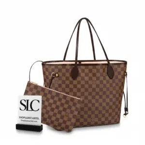 Damier Ebene Canvas Neverfull MM Tote Bag in Pink N41603