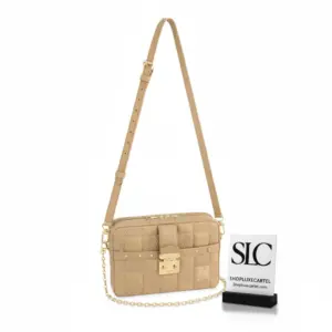 Damier Quilted Lambskin Troca MM Crossbody Shoulder Bag M59111 M59114