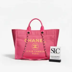 Deauville Style Large Canvas Shopping Tote in Peachblow A66941