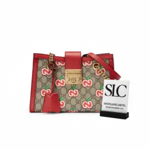 Designer-Inspired Monogram Apple Print Small Shoulder Bag 498156