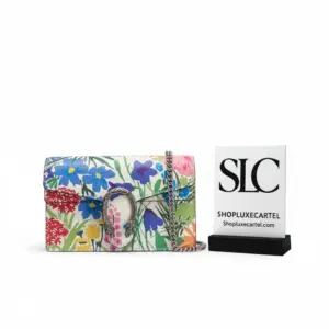 Dionysus Buckle Floral Print Super Mini Bag Ivory 476432