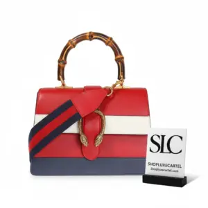 Dionysus Medium Top Handle Bag with Tricolor Stripe 448075