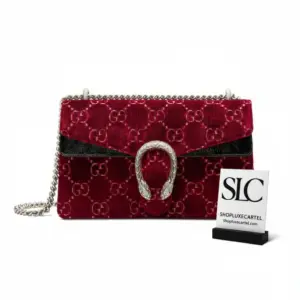 Dionysus Monogram Velvet Small Shoulder Chain Bag 400249