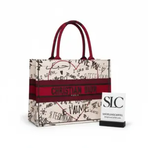 Dioramour Embroidered Canvas Small Book Tote Carryall Bag M1296