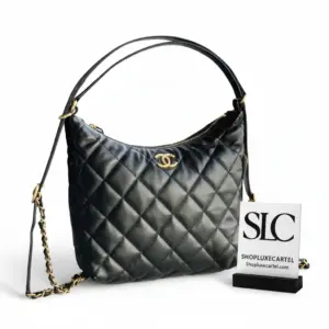 Distressed Calfskin Quilted Flap Hobo Shoulder Bag AS3487