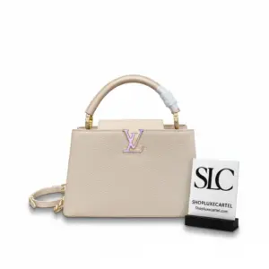 Elegant Capucines Mini Top Handle Bag Quartz White M23082