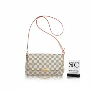 Elegant Checkered Canvas Crossbody Shoulder Pouch Bag N41277