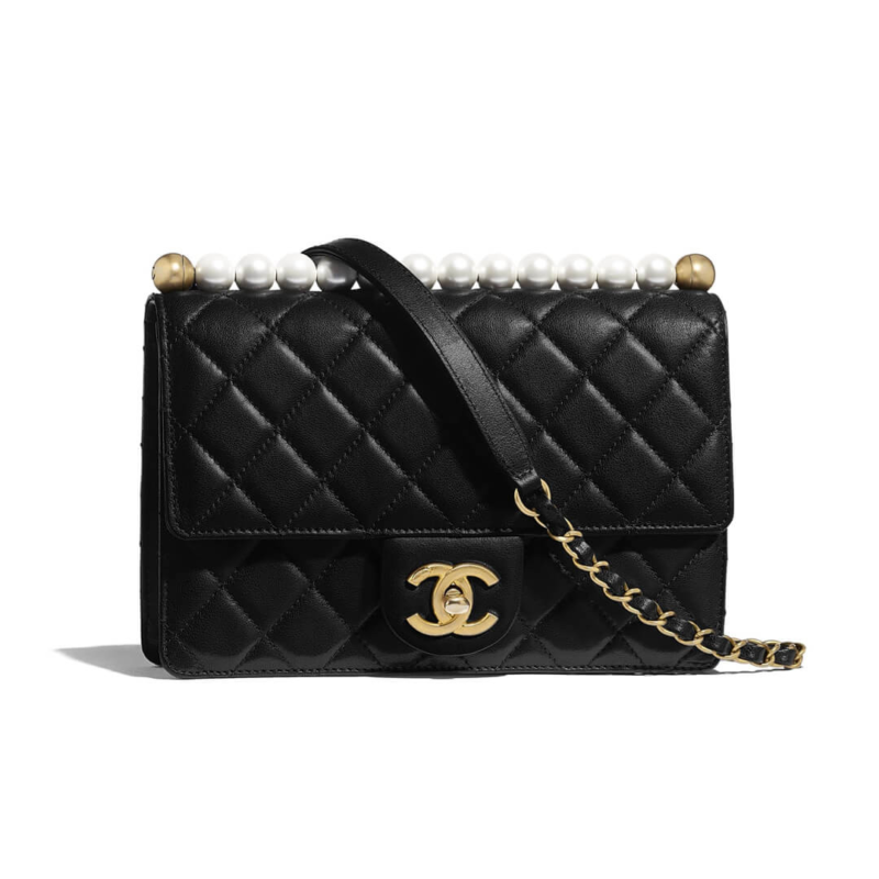 Elegant-Quilted-Flap-Shoulder-Bag-with-Pearl-Chain-AS0585-Black-Elegant-Quilted-Flap-Shoulder-Bag-with-Pearl-Chain-AS0585-Black-1.webp