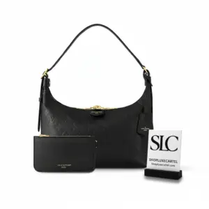 Embossed Monogram Leather Travel Duffle Style Sport Bag