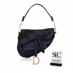 Embroidered Blue Camouflage Saddle Style Shoulder Bag M0446