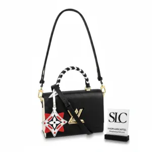 Epi Leather Crafty Twist Shoulder Bag in Black M56780