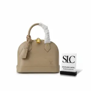 Epi Leather Top Handle Dome Satchel Bag Galet M57028